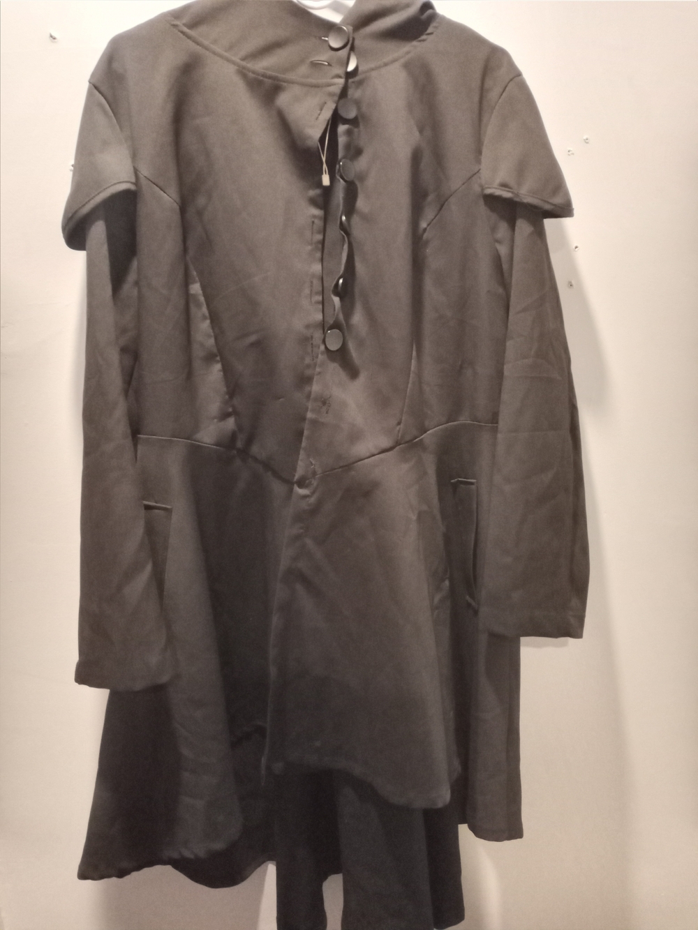 Asymmetrical Button-Front Coat